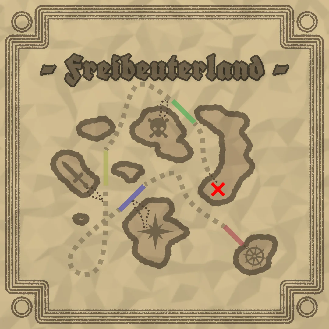 Freibeuterland Schatzkarte