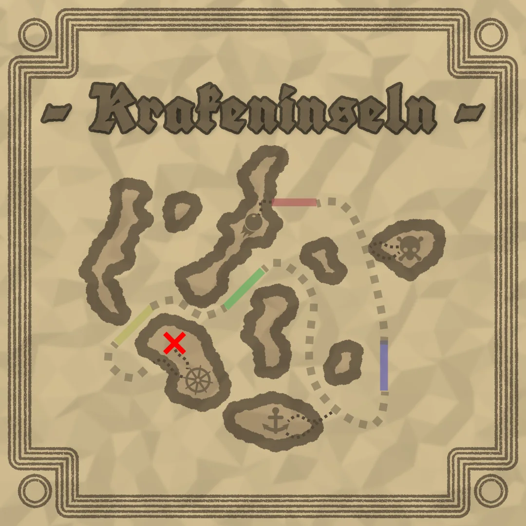 Krakeninseln Schatzkarte